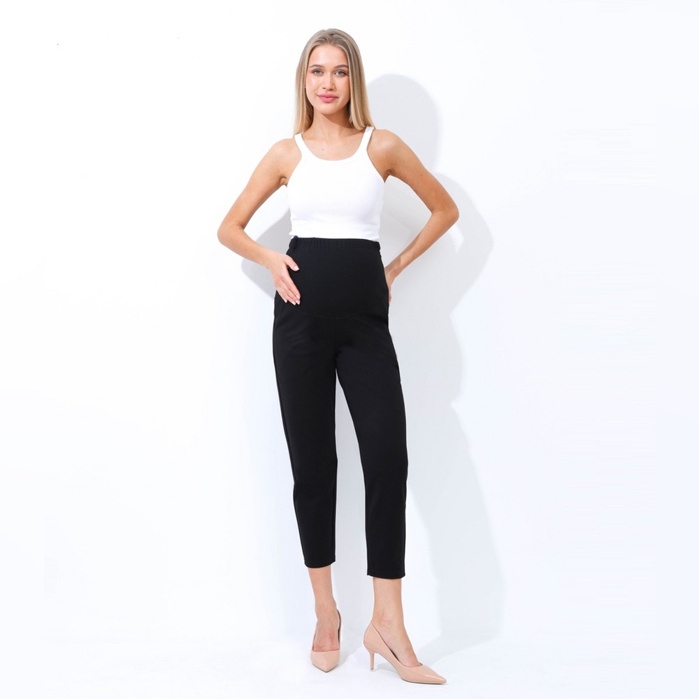 Alina Mae The Maternity Ankle Pant Black NWT Size XL‎